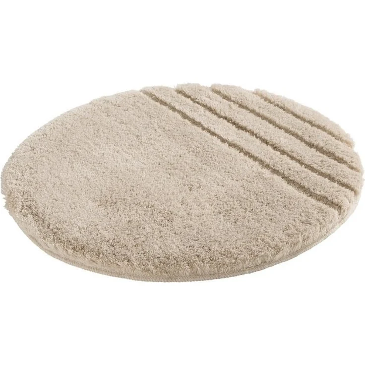 Möve Badematte Loft, Badvorleger, Badezimmer Teppich, Höhe 30 mm, rutschhemmend beschichtet, fußbodenheizungsgeeignet, schnell trocknend, strapazierfähig, Polyacryl, rund, Badteppich, Badematten auch als 2 teiliges Set & rund – Bild 4