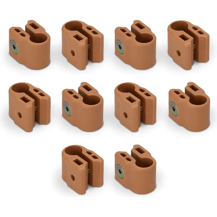 FabiMax 3633 Klemmen für die stufenlose Höhenverstellung des Laufgitterbodens, 10 Stück, beige