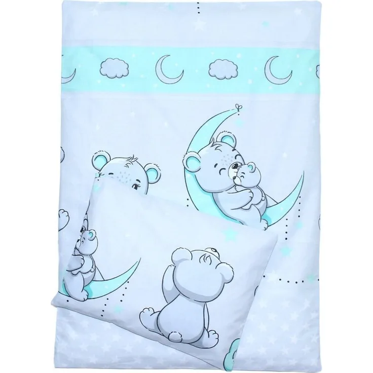 Primawela Babybettwäsche Kinderwagenset Baby Bettwäsche für Kinderwagen Bezüge Decke Kissen, 4 teilig
