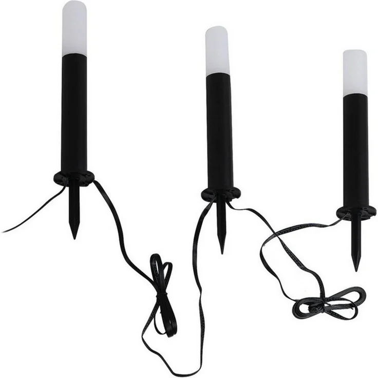 Lindby Außen-Stehlampe Elvor, LED, Edelstahl Schwarz Farbwechsel RGB + weiß IP44, 3x1,4 W LED, Farbwechsel RGB + weiß – Bild 5