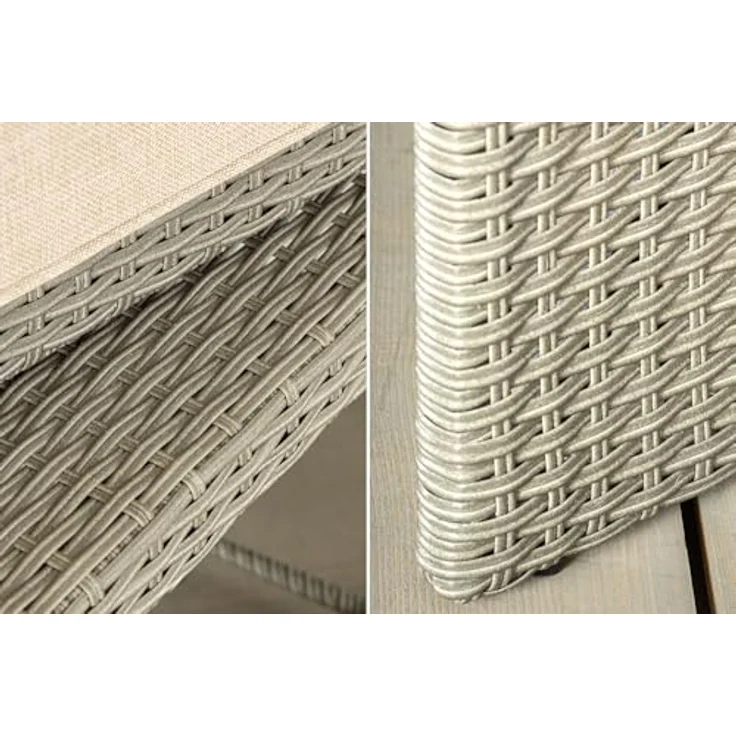 riess-ambiente Sonneninsel PLAYA LIVING 165cm natur · Polyrattan · Aluminium, Einzelartikel 1 Teile, Gartenlounge · einfahrbares Fußteil · klappbares Dach · mit Kissen – Bild 8