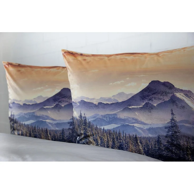 jilda-tex Bettwäsche Winter Dawn, Micromink, Kuschelbettwäsche mit Winterlandschaft – Bild 2