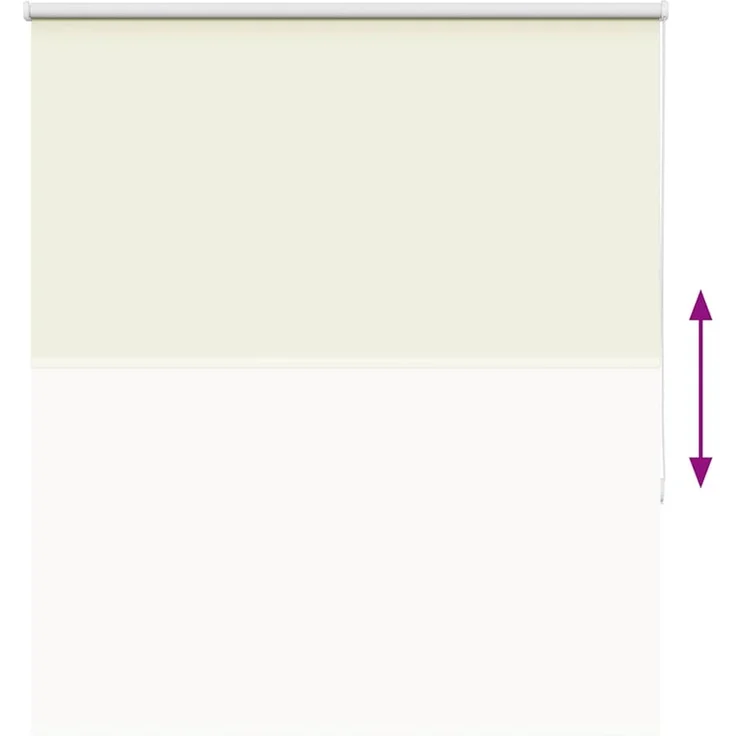 vidaXL Verdunkelungsrollo Cremeweiß 135x130cm Stoffbreite 131,6cm 4011629 – Bild 4