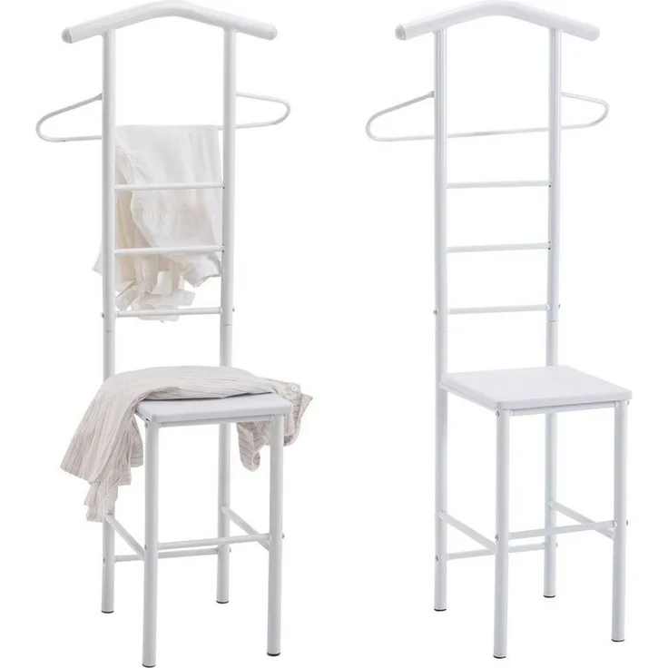 CARO-Möbel Herrendiener JIVO, Herrendiener 2er-Set Kleiderständer Stummer Diener Garderobe Stange Bü