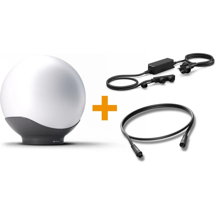 Steinel Starter-Set LED-Kugelleuchte Sphera C 24V Ø30 cm, inkl. 1x Kugellampe, 35 W Netzteil und 1m Kabel,16 Mio. Farben, App-Steuerung, Plug & Play – Bild 1