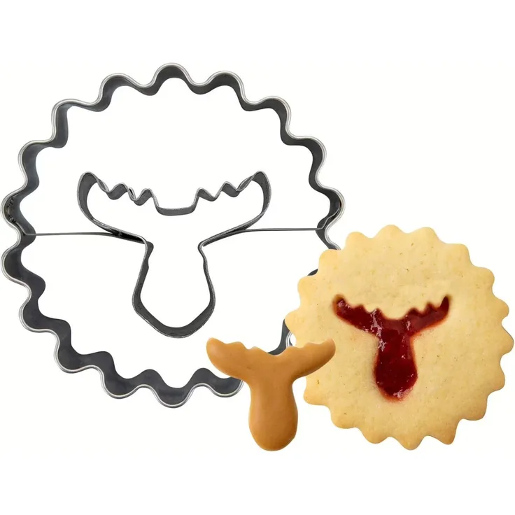 Zenker Ausstecher Linzer mit Elchkopf Plätzchenform