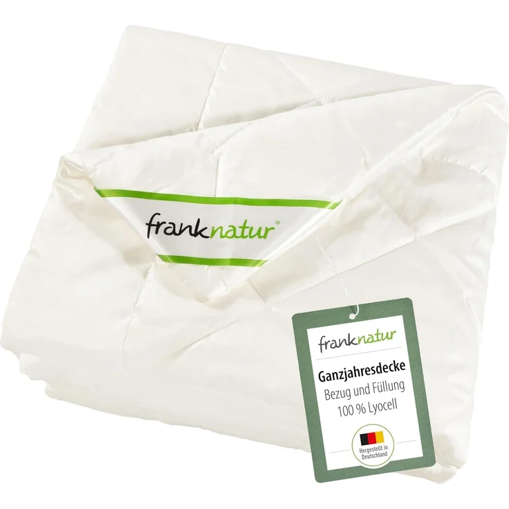 franknatur Naturfaserbettdecke Ganzjahresdecke Lyocell, Füllung: 100% Lyocell, Bezug: 100% Lyocell, temperaturausgleichende Mono-Ganzjahresdecke