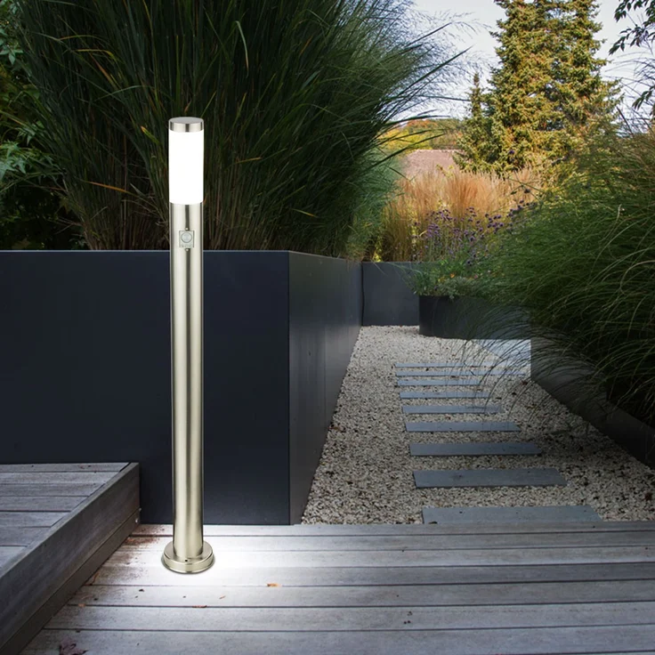Moderne Außenlampe aus Edelstahl mit Bewegungsmelder – Bild 7