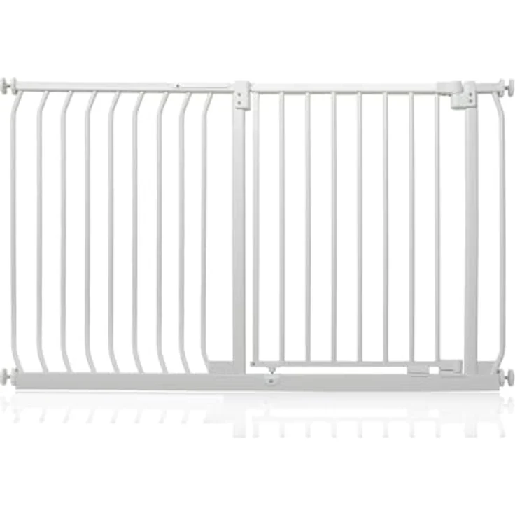 Safetots Elite Sicherheitsschutzgitter, 134cm - 143cm, Mattweiß, Treppenschutzgitter mit Druckmontage, Sicherheitsbarriere, Einfache Installation – Bild 11