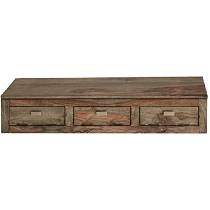 Wandelement Sheesham 98x25x20 grau geölt NATURE GREY #068 – Bild 1