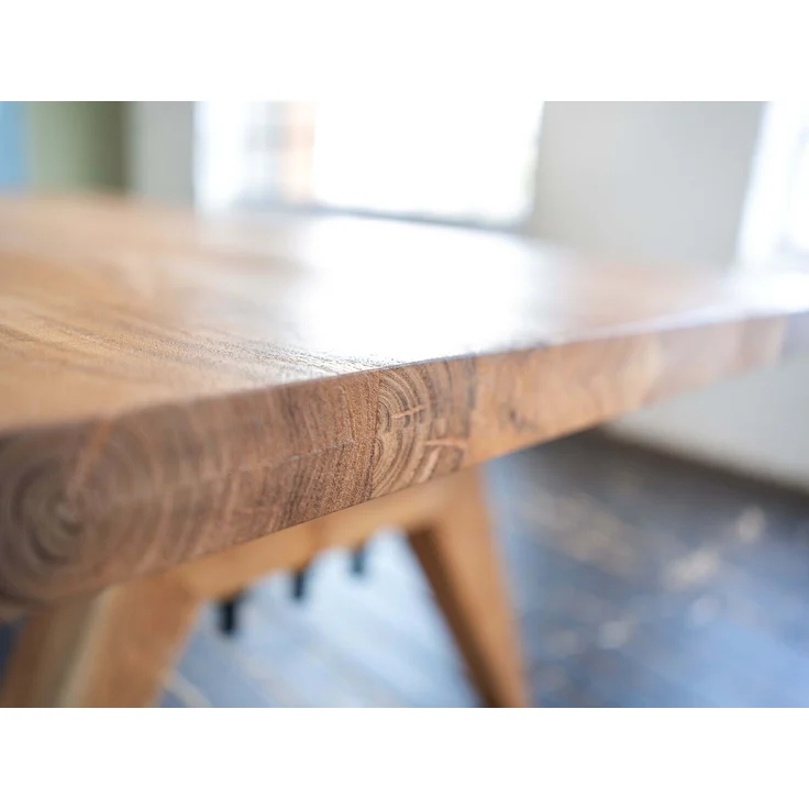 KAWOLA Esstisch WOODY Akazie massiv Gerade Kante 280x100cm – Bild 5
