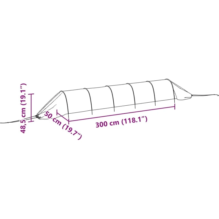vidaXL Netztunnel 4 Stk. Schwarz Stahl und Polyethylen 3281504 – Bild 10