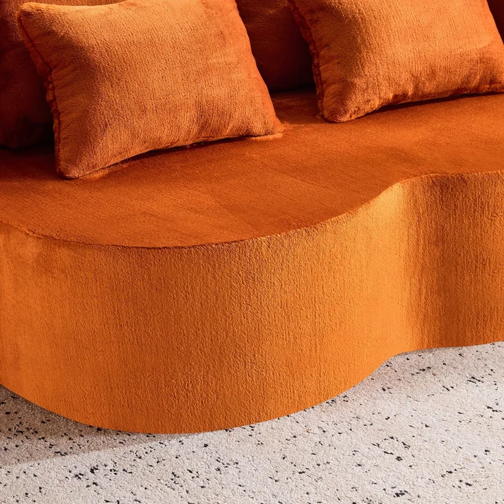 ZUBALIYA SchlafSofa mit Schaumstoffpolsterung, für Wohnzimmer und Apartments, mit stabilem Untergestell, für den täglichen Gebrauch – Bild 14