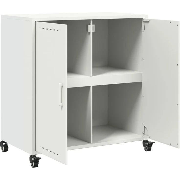 vidaXL Sideboard Weiß 68x39x72 cm Stahl 846661 – Bild 8