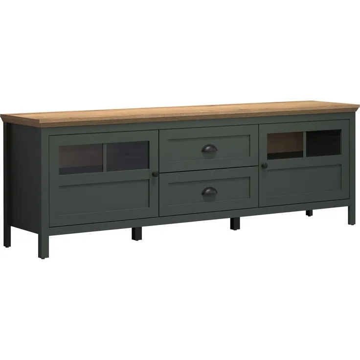 Trendteam 'Stanton' TV-Lowboard, Tannengrün Dekor/ Evoke Eiche Nachbildung, B/H/T: 184 / 64 / 45 cm