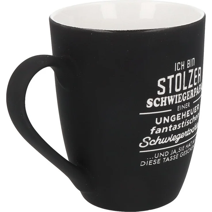 Spruchreif® Tasse SOFT-TOUCH-Tasse mit Gravur, Geschenk für die Schwiegereltern – Bild 3