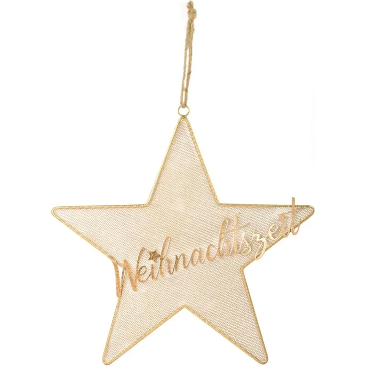 Riffelmacher Stern Weihnachtszeit aus Metall 40 x 0.5 x 39.5 cm gold