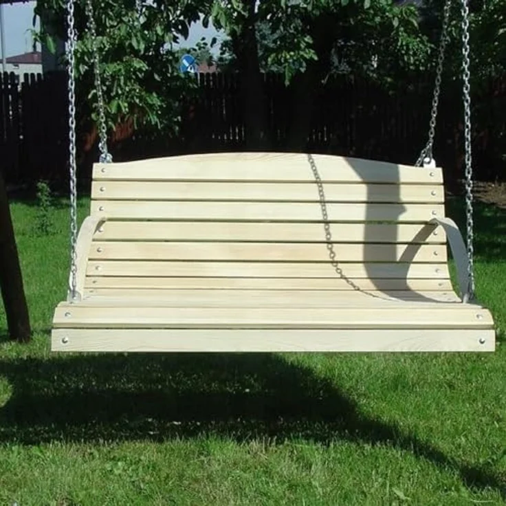 QLS Hollywoodschaukel, 3,00-Sitzer, Sitzbank für Gartenschaukel Schaukelbank 90 cm aus Holz Holzschaukel – Bild 2