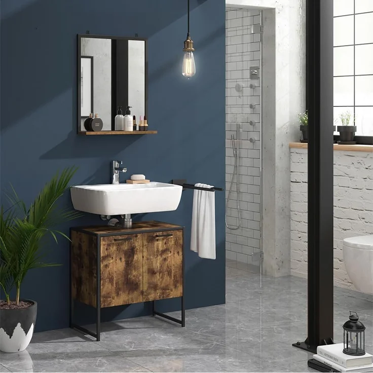 Vicco Badezimmerspiegel Antikholz 50 x 60 cm, Fyrk – Bild 4