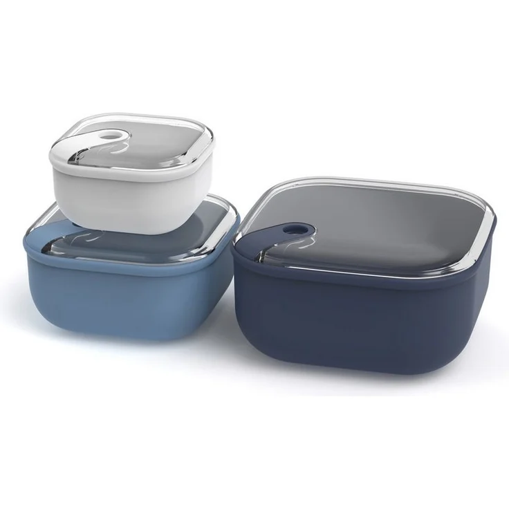 ROTHO Aufbewahrungssystem 3er- Set Lunchboxenset ELA, Lebensmittelechter Kunststoff, (3er-Set, Lunchboxenset), auslaufsicher und luftdicht – Bild 1