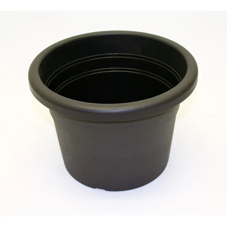 alpfa Blumentopf Cilindro Kunststoff rund 30 cm oben anthrazit Boden 21 cm Höhe 21 cm