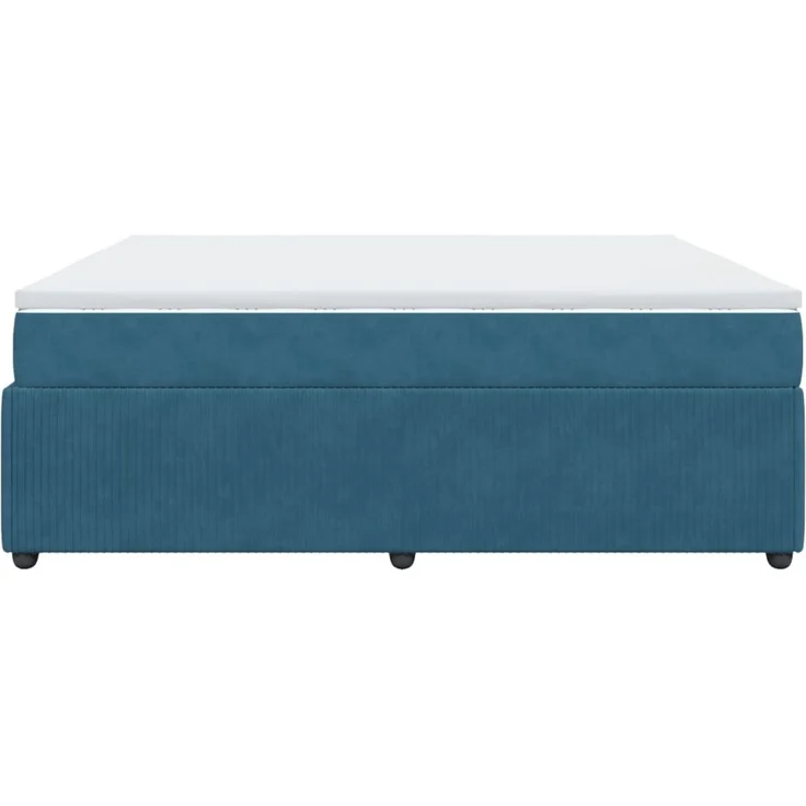vidaXL Boxspringbett mit Matratze Dunkelblau 180x200 cm Samt 3285660 – Bild 8