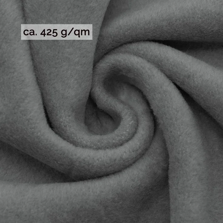 ZOLLNER Kuscheldecke mit Einfassband, 150x200 cm, grau – Bild 4
