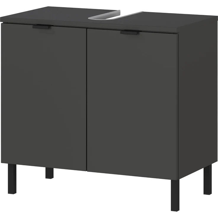 Germania WB-Unterschrank 1980-547 GW-Arcena, in Graphit, mit Metallfüßen, 60 x 56 x 34 cm (BxHxT)