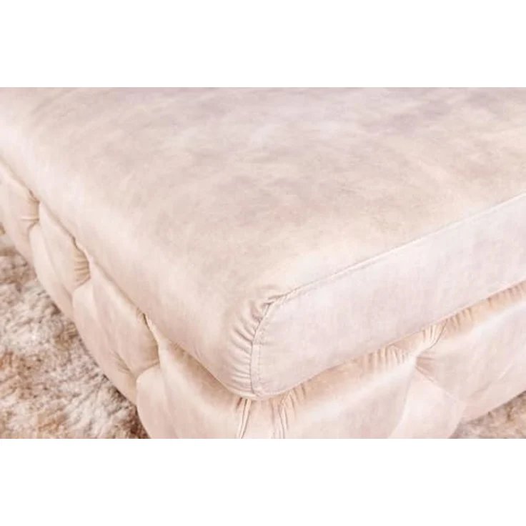riess-ambiente Fußhocker MODERN BAROCK 92cm champagner / schwarz (Einzelartikel, 1 St), Wohnzimmer · Samt · 3-Sitzer · Federkern · Chesterfield – Bild 6