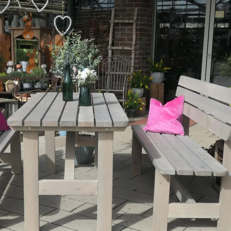 iWerk Massivholzgarnitur Kiefer grau 3-teilig – Bild 7