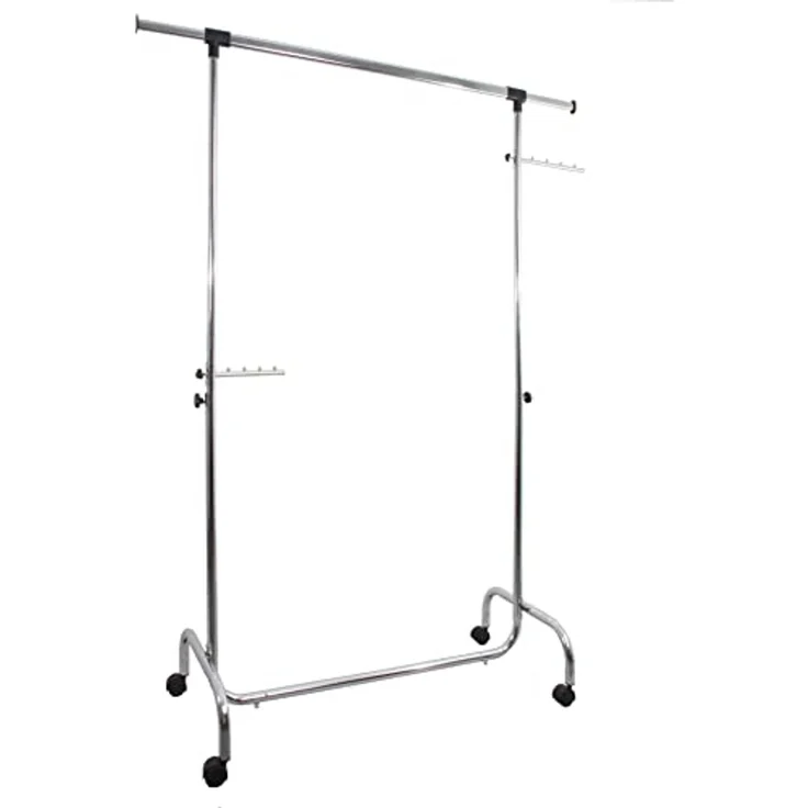 GERSO Kleiderständer Kleiderständer 100 cm breit mit Auszügen, höhenverstellbar, auf Rollen – Bild 1