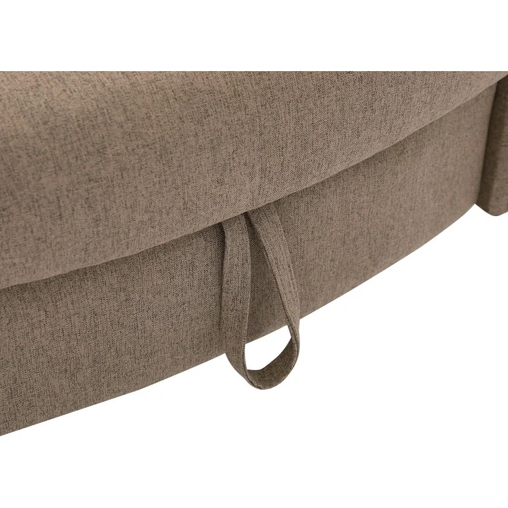 Vente-unique - PENELOPE Chaise longue Stoff Braun - B 80 cm x H 81 cm x L 160 cm – Bild 7