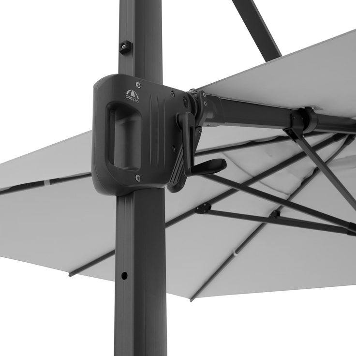 Doppler Sonnenschirm / Ampelschirm "LIFE 300 x 400 Side", hellgrau, 300 x 400 cm – Bild 8