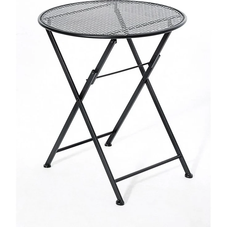 Wohnando Garten-Essgruppe Sitzmöbel Garten, kleines Bistroset "Core", schwarz, Balkonmöbel, (3-tlg), aus Metall 2 Stühle und 1 Tisch, verschnörkeltes, romantisches Design – Bild 3