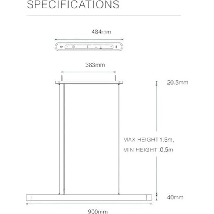 Yeelight Crystal Pendelleuchte 450-1700 lm, 33 W, 2700-6000 K, weiß LED Leuchtmittel – Bild 4