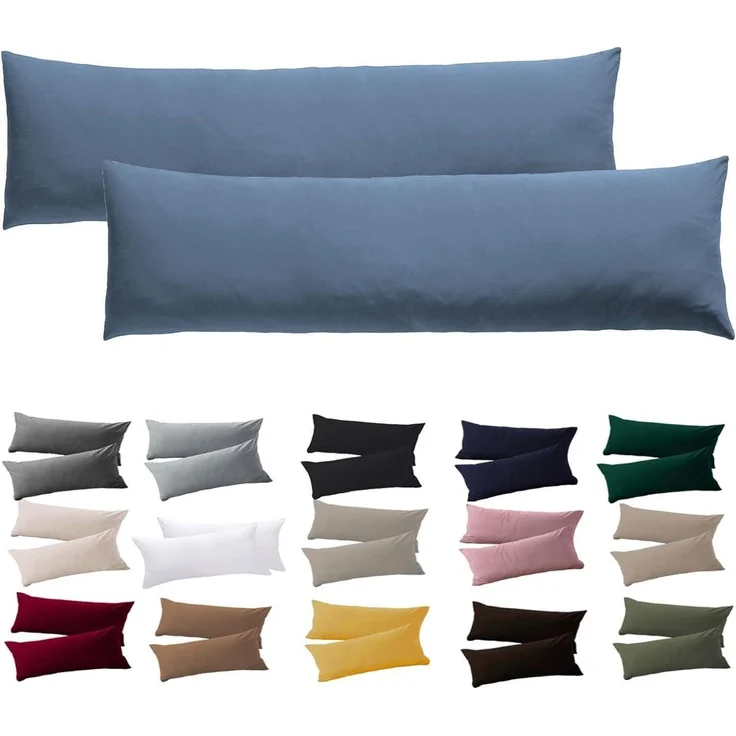 Seitenschläferbezug Mikrofaser 40 x 145 cm 2 Stück Hellblau – Bild 1