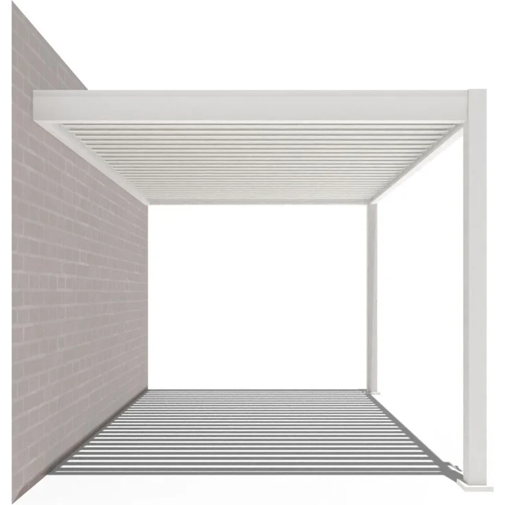 Weide Deluxe | Wand Pergola | Voll Aluminium | 3 x 4 M | Lamellendach weiß – Bild 11