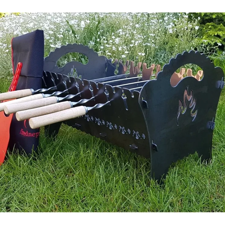Grill Mangal Camping – Klappbarer Outdoorgrill 2mm Stahl – Bild 3