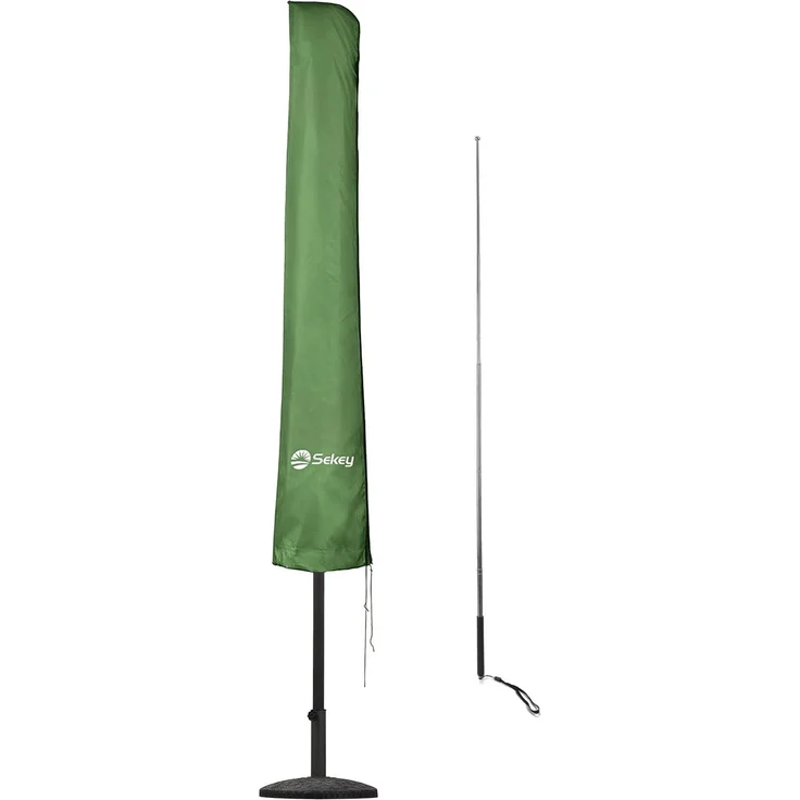 Sekey Sonnenschirm Schutzhülle mit Stab, Abdeckhauben für Ø 350cm / 200x300 cm Gartenschirm, 190×30/50 cm Abdeckung, 100% Polyster wasserdicht