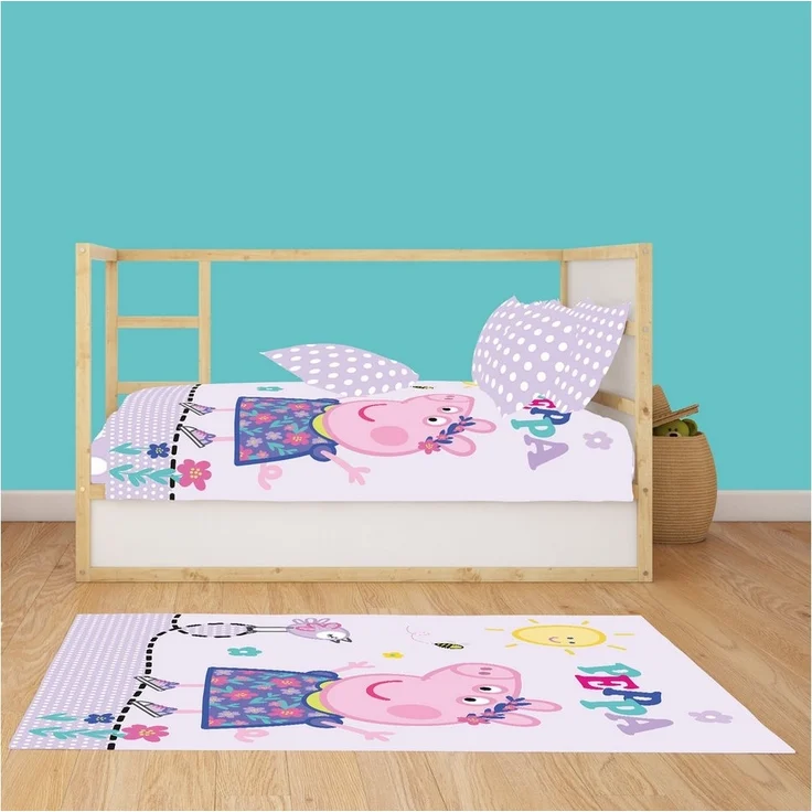BERONAGE Kinderteppich Peppa Wutz Pig Happy Spiel-Teppich 100x133 cm, rechteckig, Höhe: 10 mm, rutschfest – Bild 3