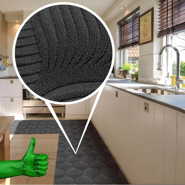 ANRO Küchenläufer Premium BAKER Läufer Küchenteppich Teppich Textil, Eckig, Höhe: 3 mm, Velour – Bild 3