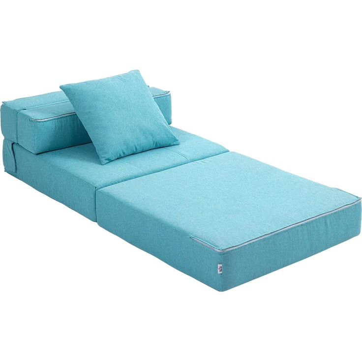 JARDJ Schlafsessel Relaxsessel Gästebett, abnehmbarer Bezug, 70 cm x 70 cm x 61 cm, Hellblau – Bild 2