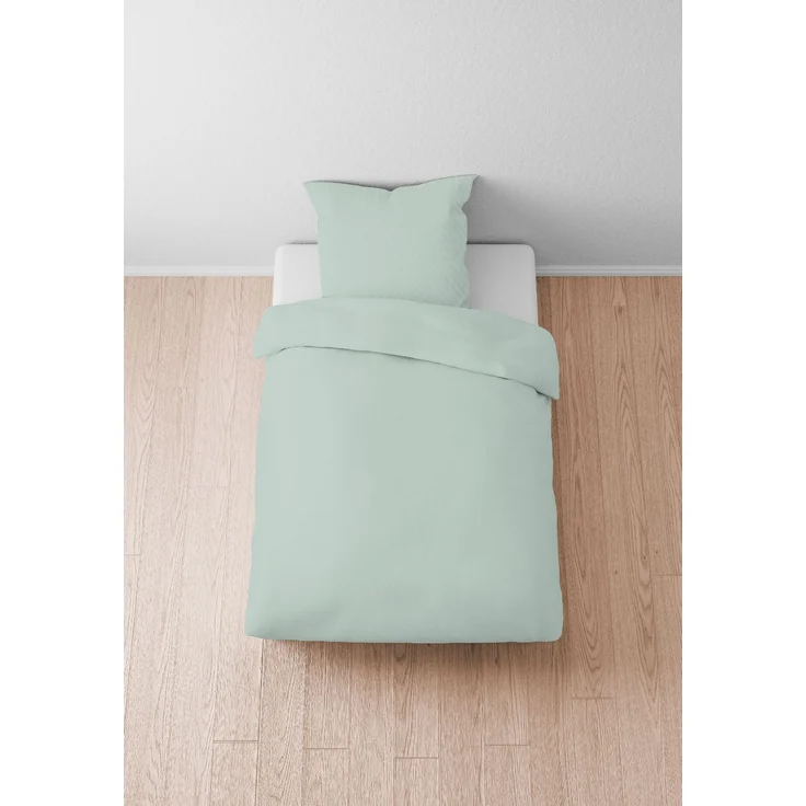 biberna Tencel Bettwäsche 0470500 UNI, salbei, 1x 155x220 cm + 1x 80x80 cm – Bild 4