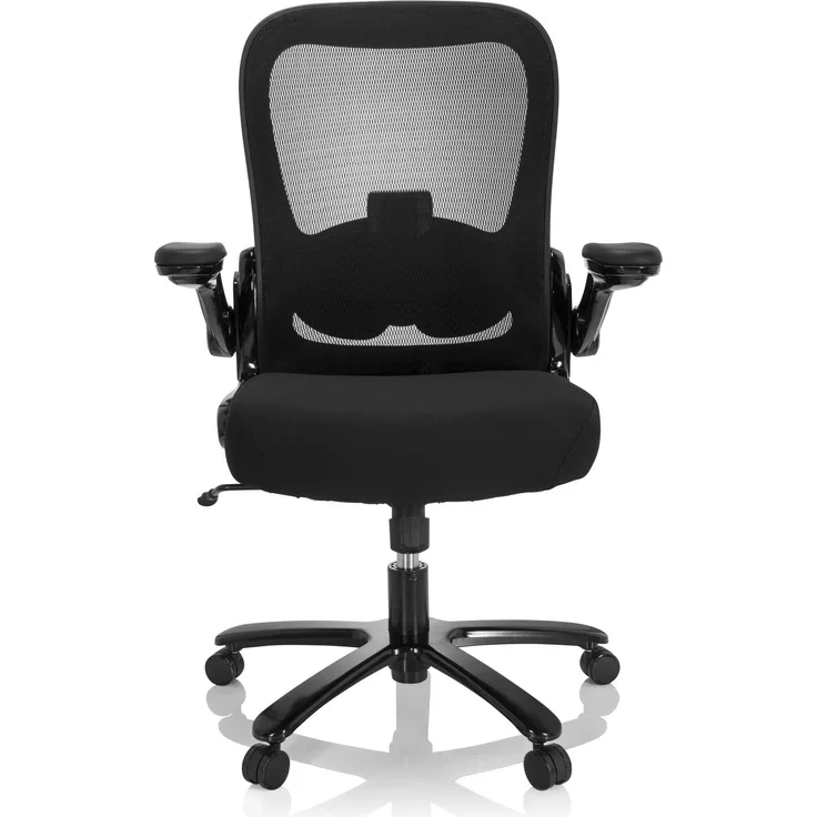 hjh OFFICE XXL Drehstuhl INSTRUCTOR SW I Stoff/Netzstoff Schwarz