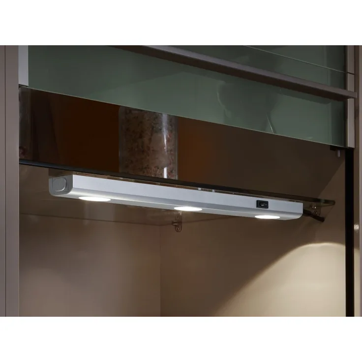 LED Unterbauleuchte ARAGON, Schalter & 230V Direktanschluss, Länge 40cm
