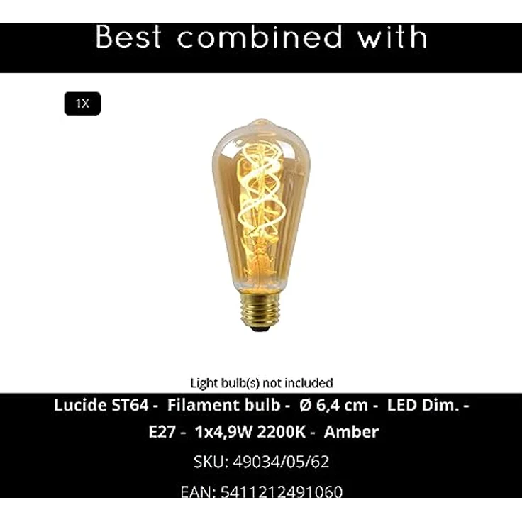 Lucide Reda 78599/01/30, Nachttischlampe aus Metall mit diffuser Lichtverteilung, rundes Design – Bild 8
