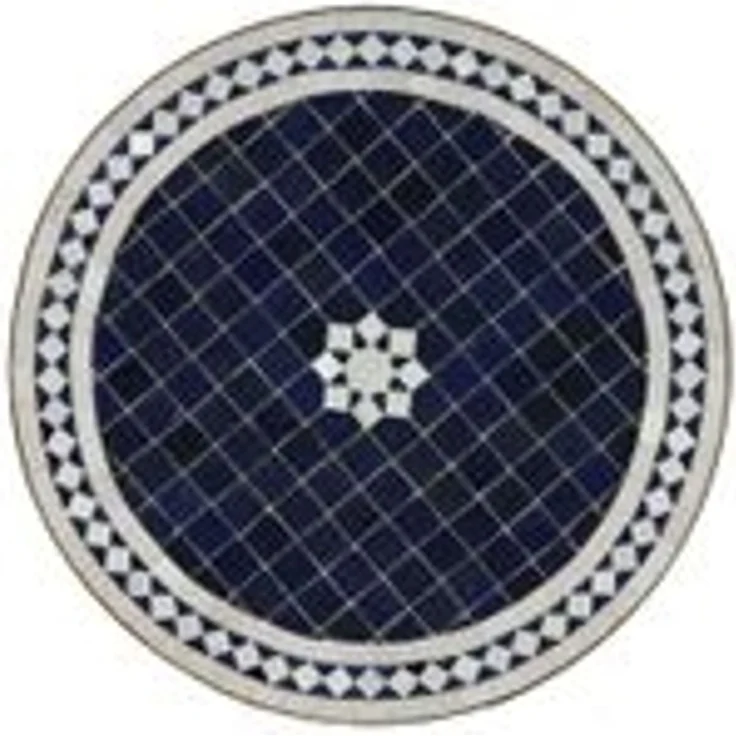 Mosaiktisch aus Marokko - Rund -M60-18 – Bild 1