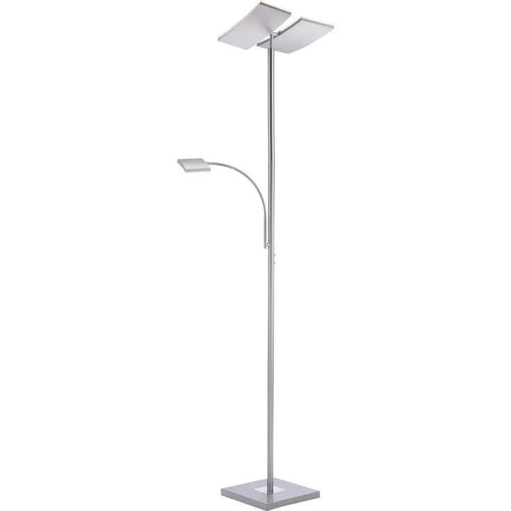 JUST LIGHT 11725-55 RUBEN LED Stehleuchte mit Lesearm 3000K dimmbar stahlfarben – Bild 5