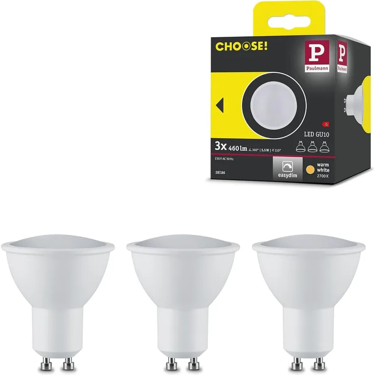 Paulmann No. 28786 Einbauleuchte CHOOSE LED-Modul GU10 EasyDim 3x5,5W 2700K