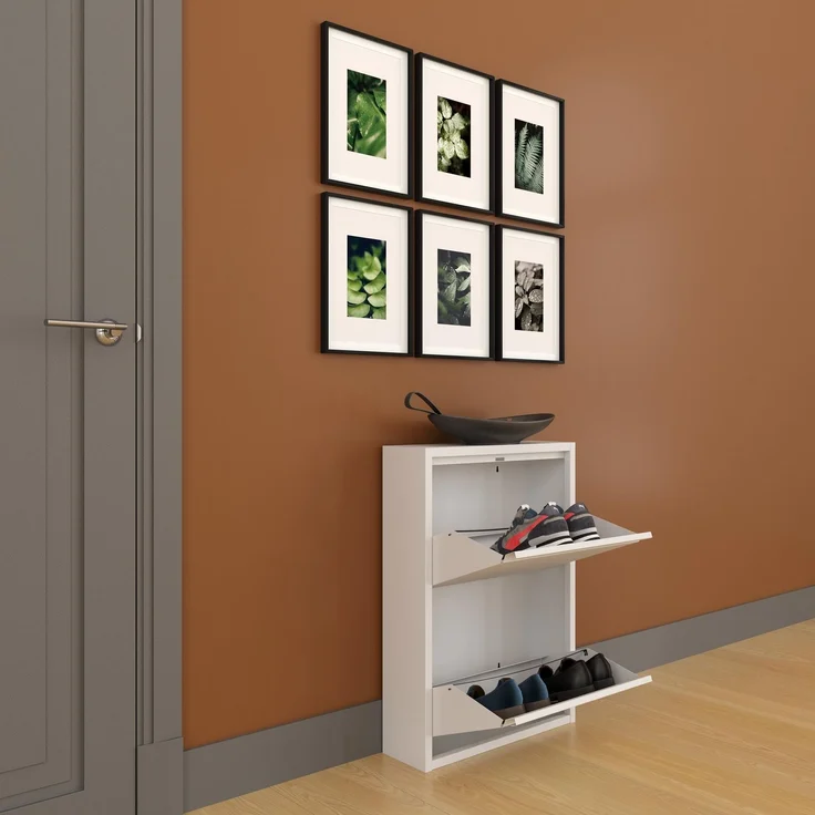 Schuhkipper, Metall 50 x 15 x 70,5 cm, weiß RAL 9003 – Bild 9